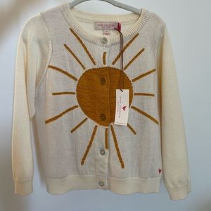Pink Chicken Sun Button-Up Sweater